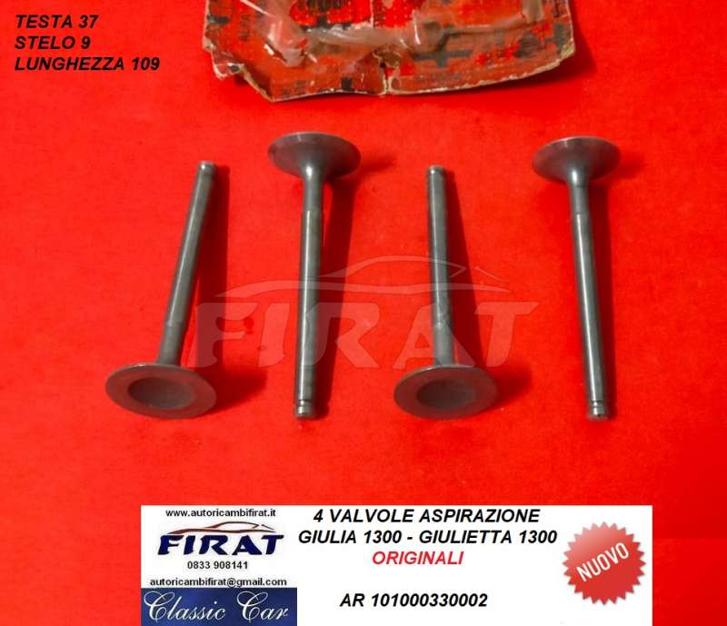 VALVOLE ASPIRAZIONE ALFA ROMEO GIULIA-GIULIETTA